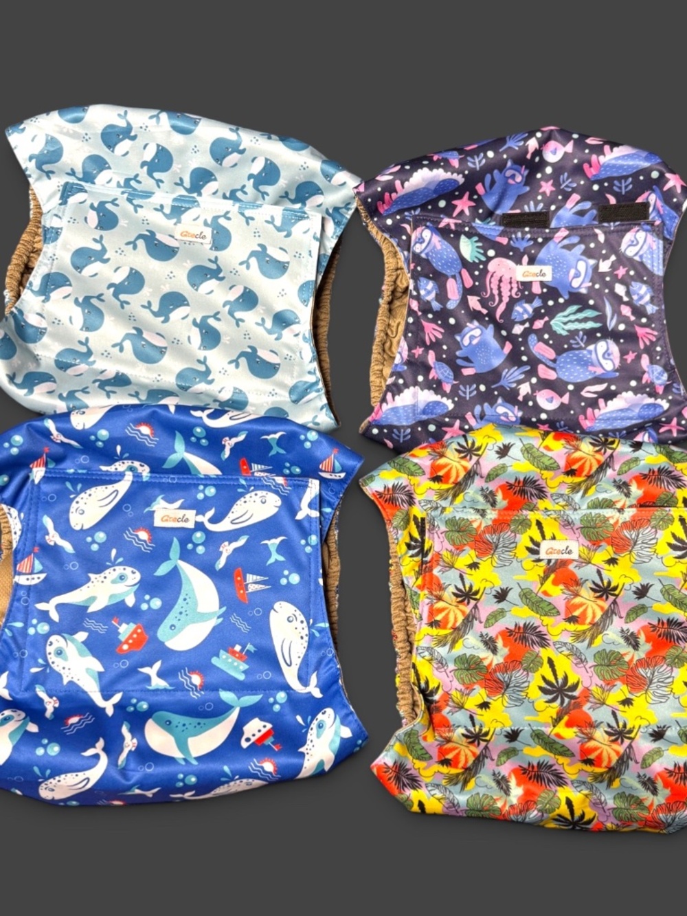Grecle XL Dog Belly Bands 4 Pack Washable Reusable Male Dog Diapers